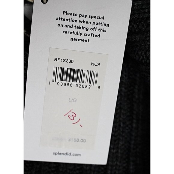 New w/Tags - Splendid Arabella Cowl Neck Pullover, Wool Blend - Grey, Large - Picture 10 of 13